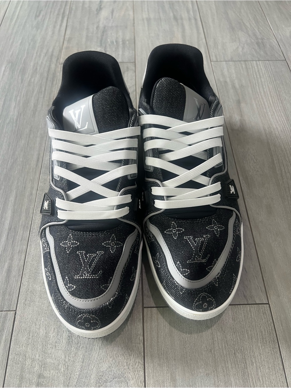 Louis Vuitton Black & White Monogram Men’s Low-Top Sneakers